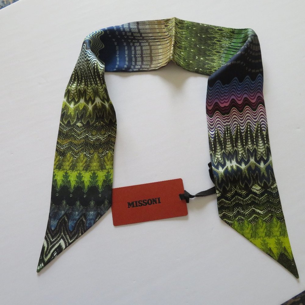 Missoni - Thin Scarf/Head Wrap, 100% Silk